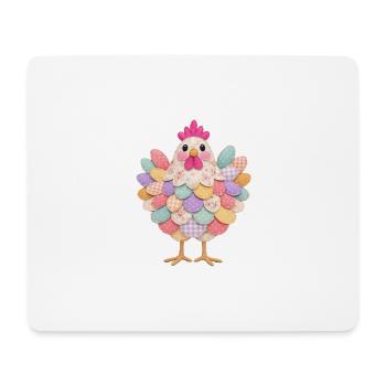 Niedlicher Patchwork-Hennen-Rustikal-Stil - Mousepad (Querformat) - Weiß - Vorne