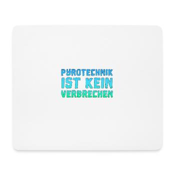 Pyro Pyro Pyrotechnik Pyrotechnik Fussballmafia - Mousepad (Querformat) - Weiß - Vorne