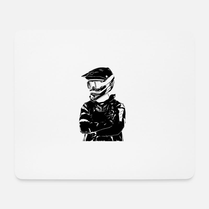 Motocross Design / Geschenkidee - Mousepad (Querformat) - Weiß