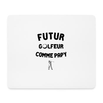 Futur golfeur comme papy t-shirt enfant golf - Tapis de souris (format paysage) - blanc - Devant