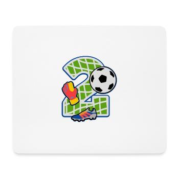 Soccer 2ème anniversaire Numéro 2 - 2 ans - Tapis de souris (format paysage) - blanc - Devant