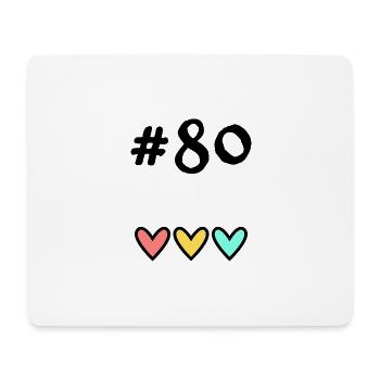 80 YEARS. 80TH ANNIVERSARY. BIRTHDAY 80 YEARS. 80 - Mouse Pad (horizontal) - white - Front