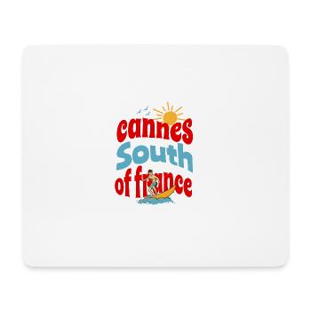 Cannes sud de la france t-shirt vacance humour - Tapis de souris (format paysage) - blanc - Devant