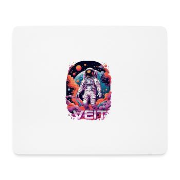 VEIT - Schöner Jungen Name mit coolem Astronaut - Mousepad (Querformat) - Weiß - Vorne