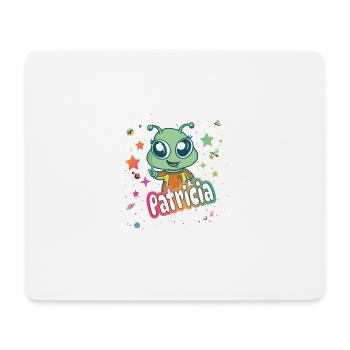 PATRICIA - Beau nom de fille avec un extraterrestre mignon - Tapis de souris (format paysage) - blanc - Devant