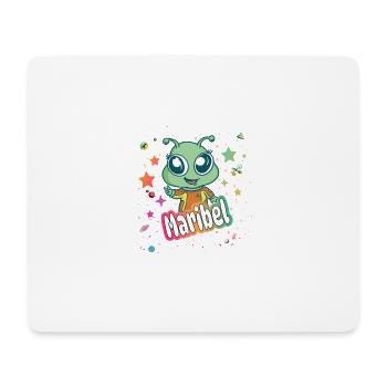 MARIBEL - Beautiful girl name with cute alien - Mouse Pad (horizontal) - white - Front