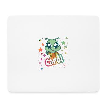 CAROL - Beautiful Girl Name with Cute Alien - Mouse Pad (horizontal) - white - Front