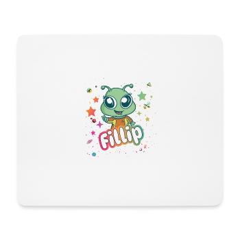 FILLIP - Beau nom de garçon avec un extraterrestre mignon - Tapis de souris (format paysage) - blanc - Devant