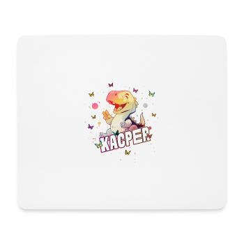 KACPER - Schöner Junge Name mit süßem DINO T-REX - Mousepad (Querformat) - Weiß - Vorne
