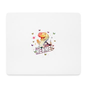 MEHMET - Schöner JUNGEN Name mit süßem DINO - Mousepad (Querformat) - Weiß - Vorne