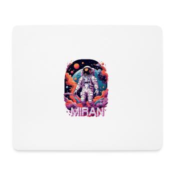 MIRAN - Schöner Jungen Name mit coolem Astronaut - Mousepad (Querformat) - Weiß - Vorne