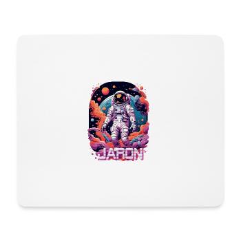 JARON - Beau nom de garçon avec astronaute cool - Tapis de souris (format paysage) - blanc - Devant