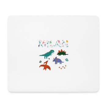 MILAN - Schöner Jungen Name mit Dinosaurier - Mousepad (Querformat) - Weiß - Vorne