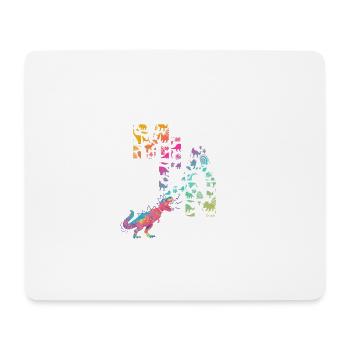 MILAN - Schöner Jungen Name mit Dinosaurier - Mousepad (Querformat) - Weiß - Vorne