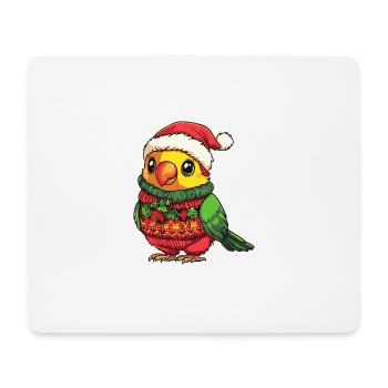 Parrot Christmas Comic - Mouse Pad (horizontal) - white - Front