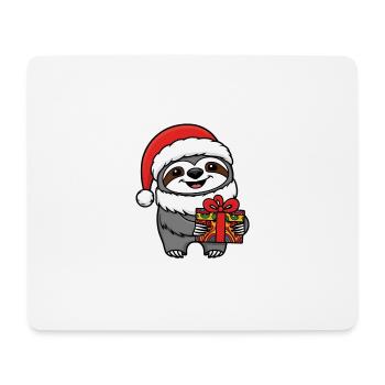 Sloth Santa Claus Christmas Cute Comic Style - Mouse Pad (horizontal) - white - Front
