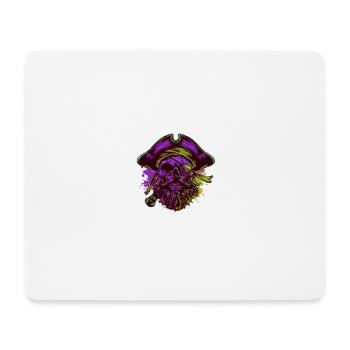 Pirate Skull Captain - Mouse Pad (horizontal) - white - Front