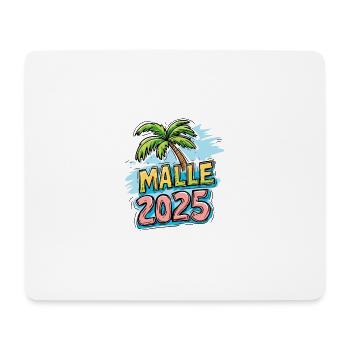 Malle 2025 Palme Mallorca - Mousepad (Querformat) - Weiß - Vorne