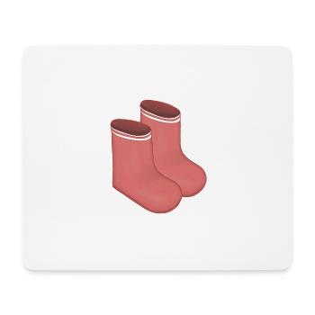 Red Retro Socks Duo - Mouse Pad (horizontal) - white - Front