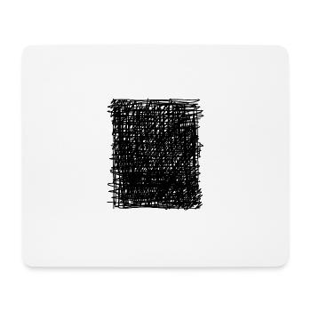 Black Square - Mouse Pad (horizontal) - white - Front