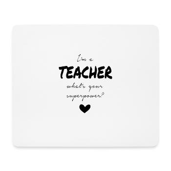 Enseignant - Tapis de souris (format paysage) - blanc - Devant