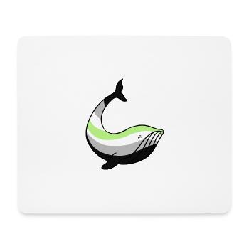 Agender Whale Agender Pride - Tapis de souris (format paysage) - blanc - Devant