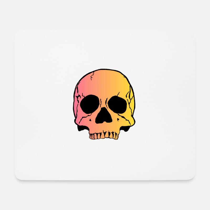 Skull 1 - Mousepad (Querformat) - Weiß