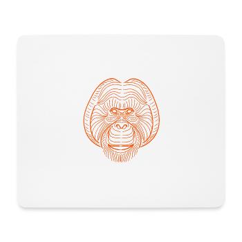 Orang Utan Gesicht Indonesien - Mousepad (Querformat) - Weiß - Vorne
