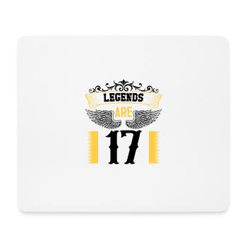 Legenden sind 17 Jahre alt, Geburtstag 17 - Mousepad (Querformat) - Weiß - Vorne