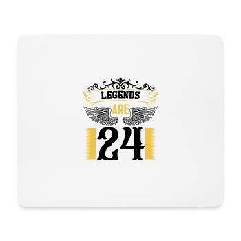 Legenden sind 24 Jahre alt, Geburtstag 24 - Mousepad (Querformat) - Weiß - Vorne