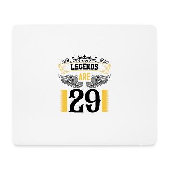Legenden sind 29 Jahre alt, Geburtstag 29 - Mousepad (Querformat) - Weiß - Vorne