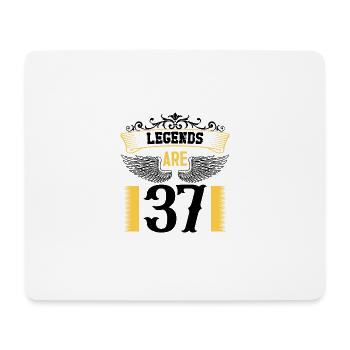 Legends are 37 years old, birthday 37 - Mouse Pad (horizontal) - white - Front
