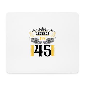 Les légendes ont 45 ans, l’anniversaire 45 - Tapis de souris (format paysage) - blanc - Devant