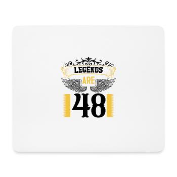 Legenden sind 48 Jahre alt, Geburtstag 48 - Mousepad (Querformat) - Weiß - Vorne