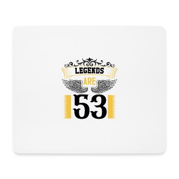 Legenden sind 53 Jahre alt, Geburtstag 53 - Mousepad (Querformat) - Weiß - Vorne