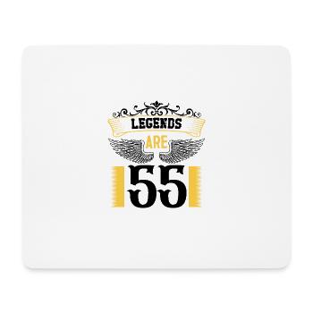 Legends are 55 years old, birthday 55 - Mouse Pad (horizontal) - white - Front