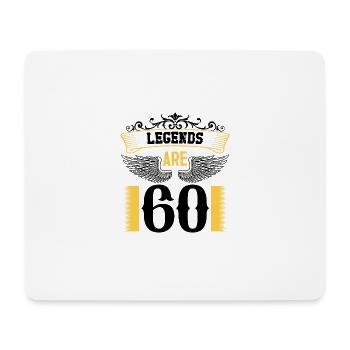 Les légendes ont 60 ans, 60 ans d’anniversaire - Tapis de souris (format paysage) - blanc - Devant