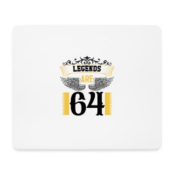 Les légendes ont 64 ans, anniversaire 64 - Tapis de souris (format paysage) - blanc - Devant