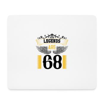 Les légendes ont 68 ans, 68 ans d’anniversaire - Tapis de souris (format paysage) - blanc - Devant