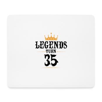 35 Birthday, Legends turn 35 - Mouse Pad (horizontal) - white - Front