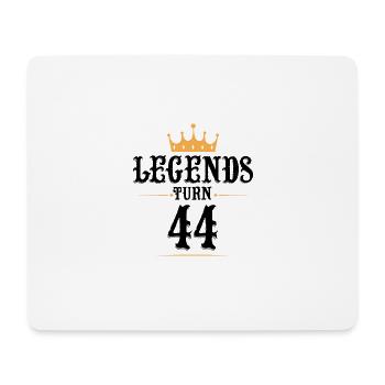 44 Geburtstag, Legenden werden 44 - Mousepad (Querformat) - Weiß - Vorne