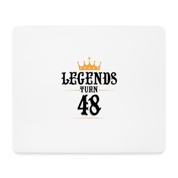 48 Geburtstag, Legenden werden 48 - Mousepad (Querformat) - Weiß - Vorne