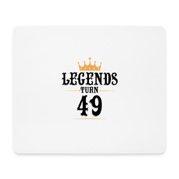 49 Geburtstag, Legenden werden 49 - Mousepad (Querformat) - Weiß - Vorne