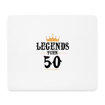 50 ans, les légendes ont 50 ans - Tapis de souris (format paysage) - blanc - Devant