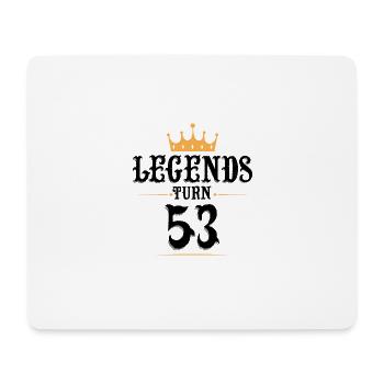 53 Geburtstag, Legenden werden 53 - Mousepad (Querformat) - Weiß - Vorne
