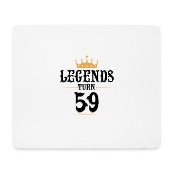 59 Geburtstag, Legenden werden 59 - Mousepad (Querformat) - Weiß - Vorne