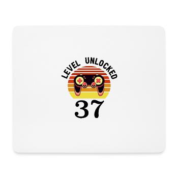 Niveau 37 débloqué 37 Anniversaire 37 ans - Tapis de souris (format paysage) - blanc - Devant