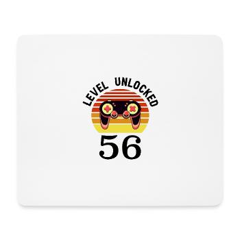 Level 56 unlocked 56 Birthday 56 years old - Mouse Pad (horizontal) - white - Front