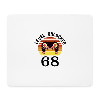 Niveau 68 débloqué 68 Anniversaire 68 ans - Tapis de souris (format paysage) - blanc - Devant
