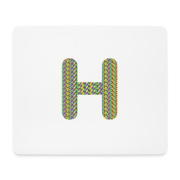 Colorful Heart H Design – Unique & Stylish! - Mouse Pad (horizontal) - white - Front